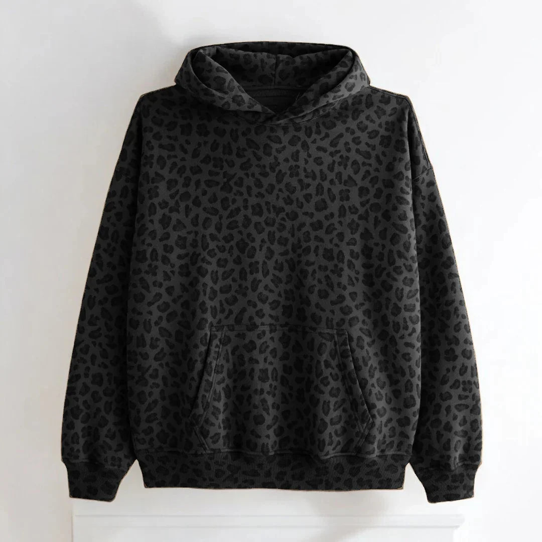 Men's Leopard Print Long Sleeve Hoodie