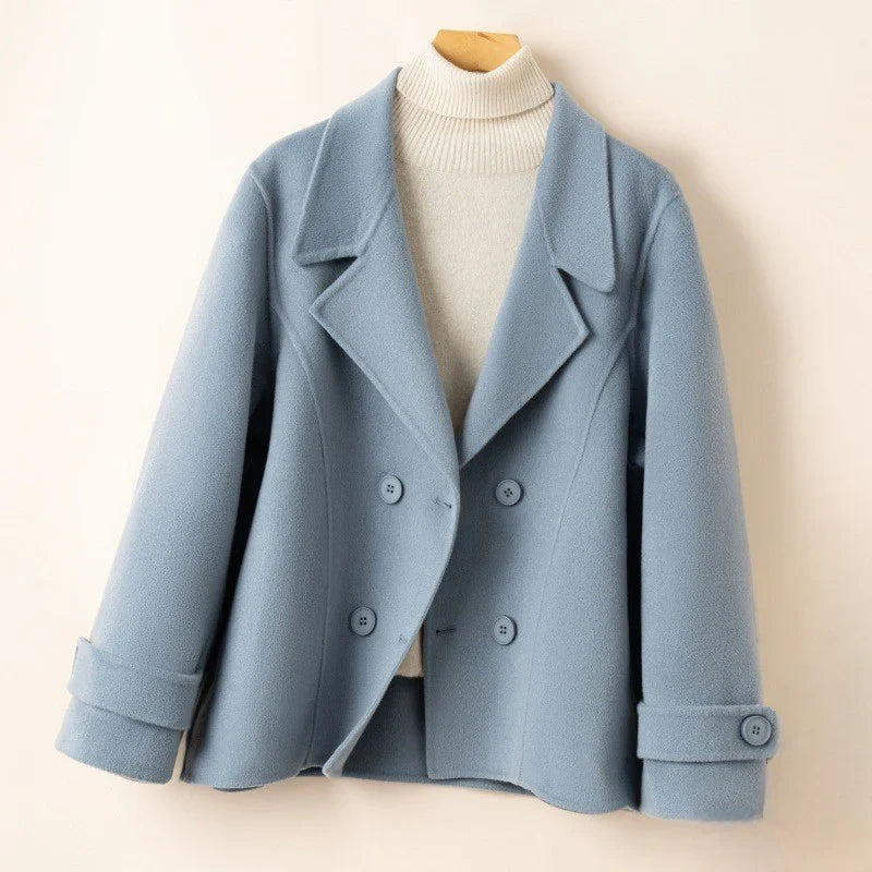 Women's Classic Tailored Double-Breasted Coat