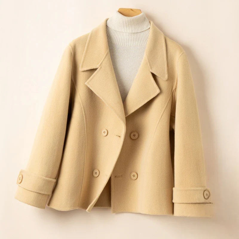 Women's Classic Tailored Double-Breasted Coat