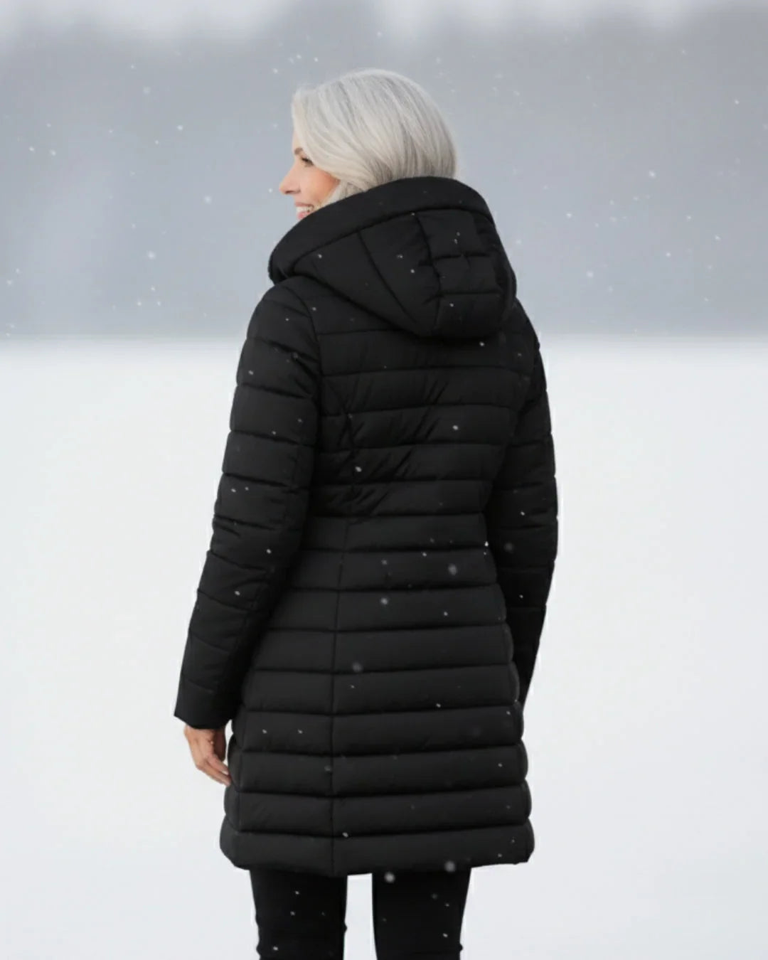 Doudoune à capuche pour femme avec doublure polaire