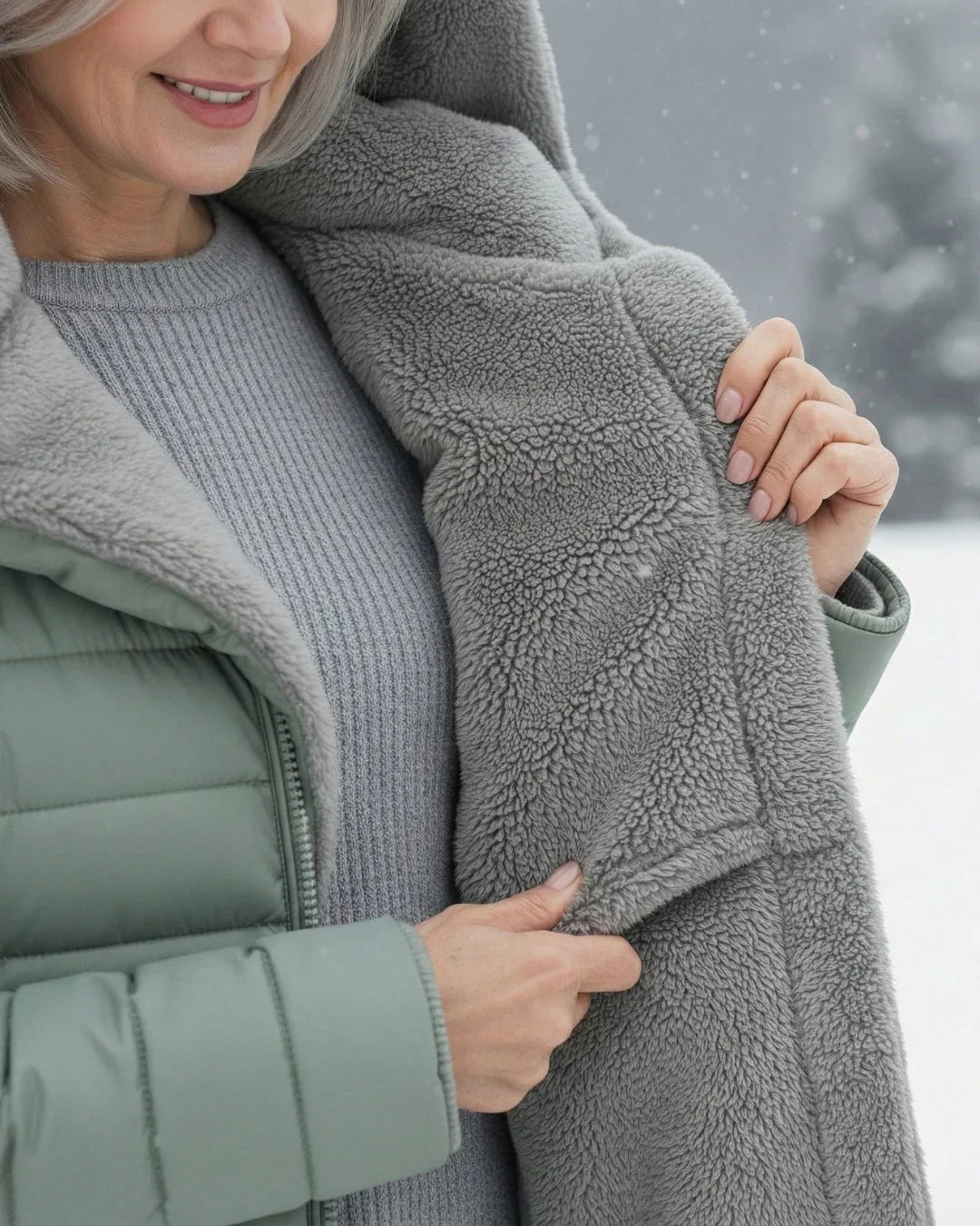 Doudoune à capuche pour femme avec doublure polaire