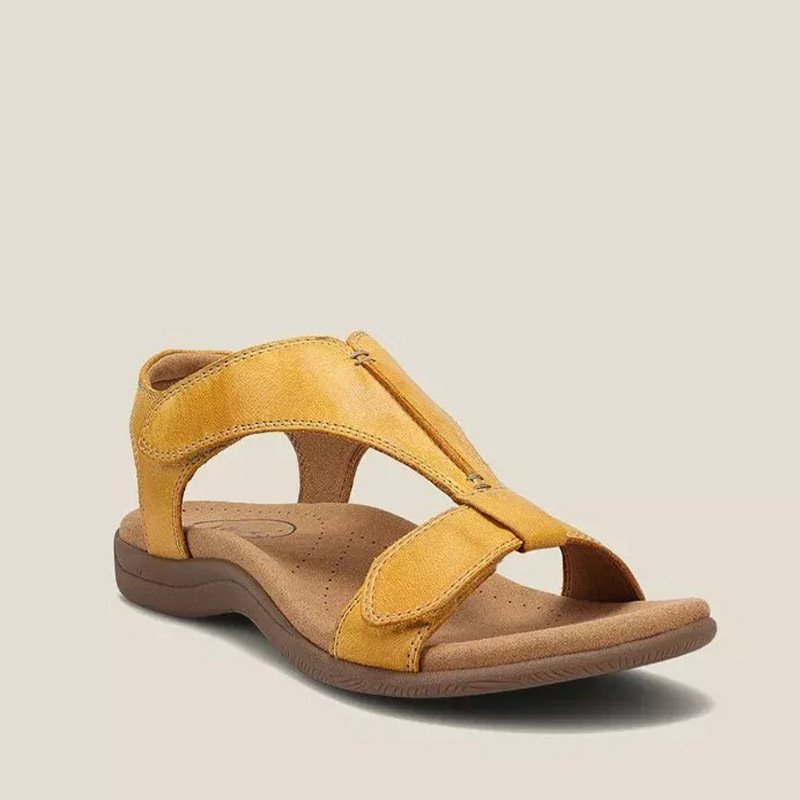 Sandali donna con cinturino regolabile, flat e punta aperta