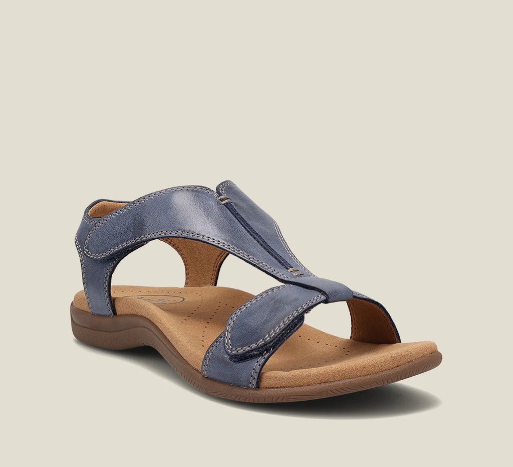 Sandali donna con cinturino regolabile, flat e punta aperta