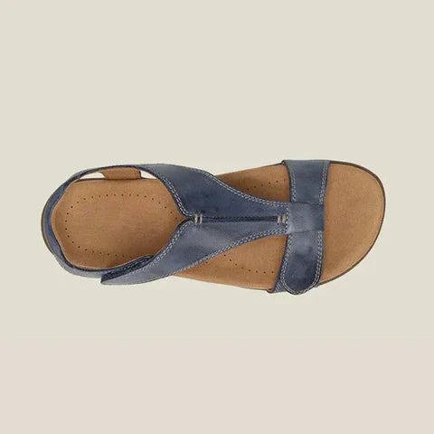 Sandali donna con cinturino regolabile, flat e punta aperta