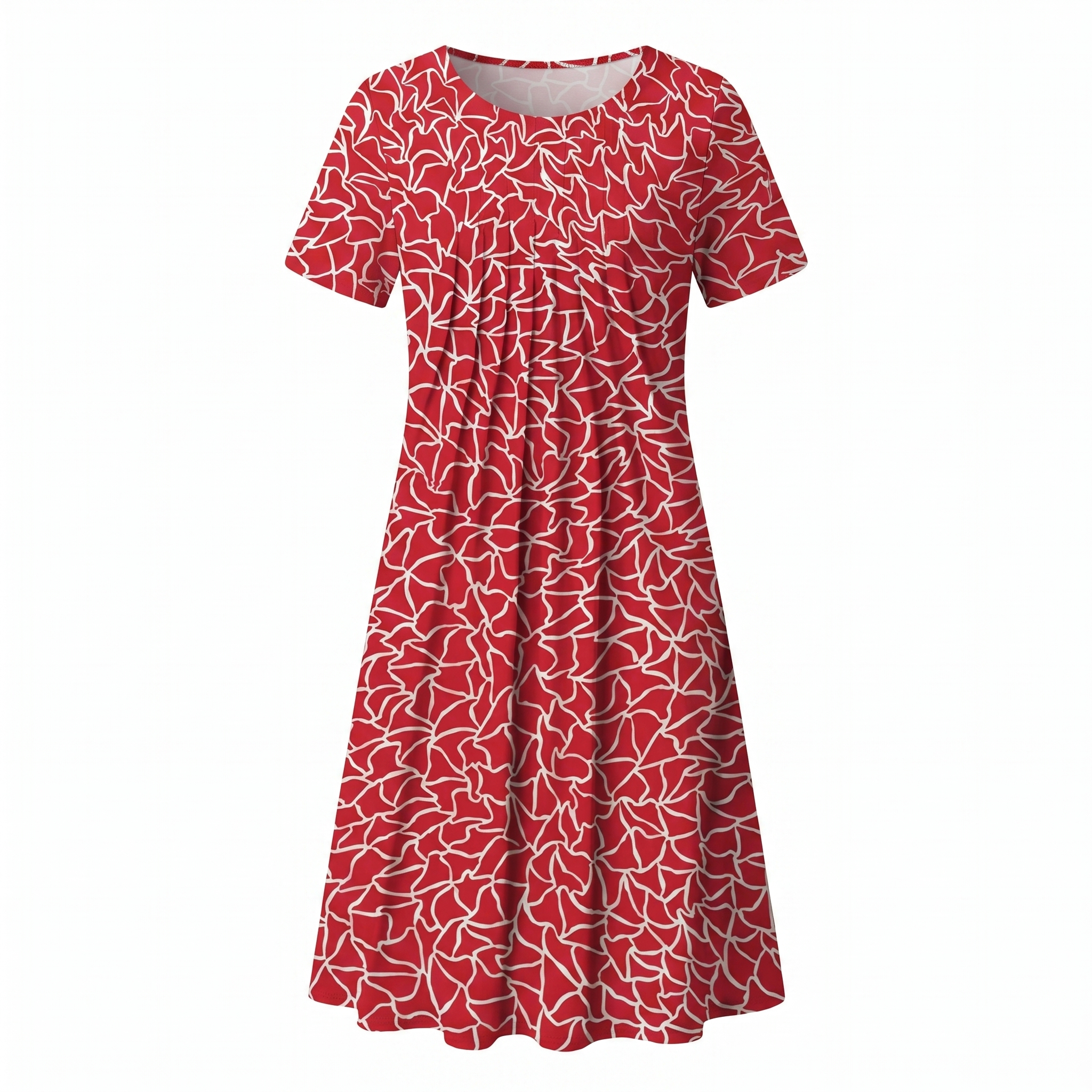 Women's Casual Floral Style Print Midi Dress
