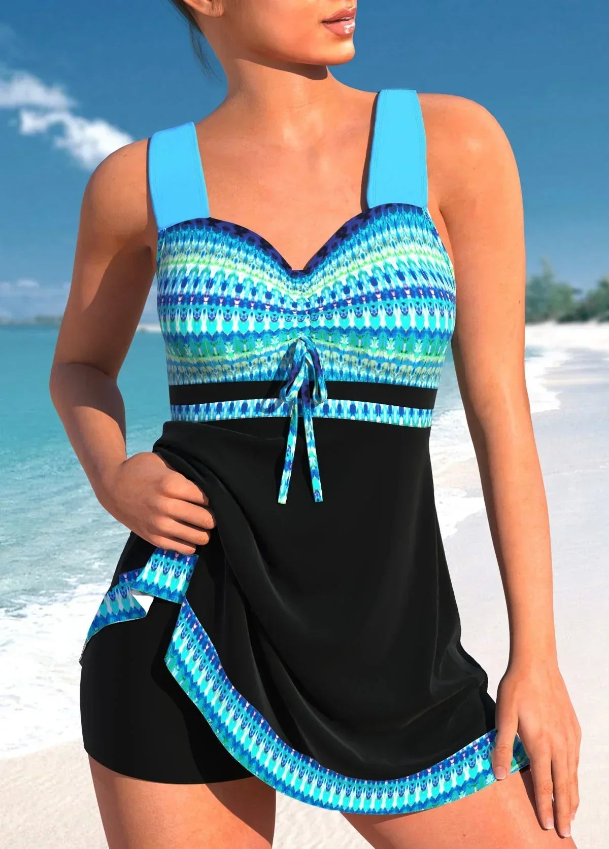 Anna - Nautical Tankini Dress